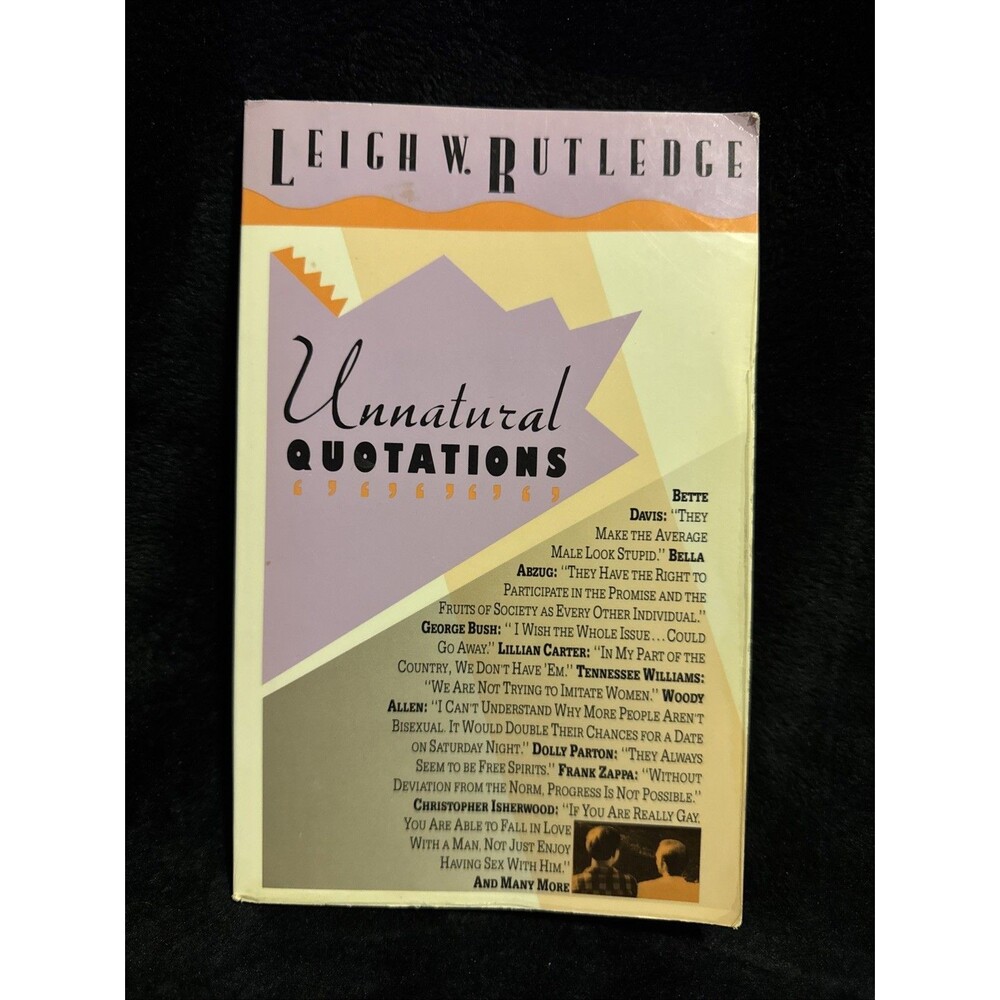 Vintage 1988 Unnatural Quotations Paperback Leigh W. Rutledge